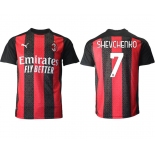 Men 2020-2021 club AC milan home aaa version 7 red Soccer Jerseys