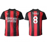 Men 2020-2021 club AC milan home aaa version 8 red Soccer Jerseys