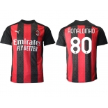 Men 2020-2021 club AC milan home aaa version 80 red Soccer Jerseys