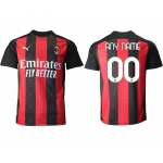 Men 2020-2021 club AC milan home aaa version customized red Soccer Jerseys