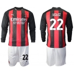 Men 2020-2021 club AC milan home long sleeve 22 red Soccer Jerseys