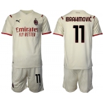 Men 2021-2022 Club AC Milan away cream 11 Soccer Jersey