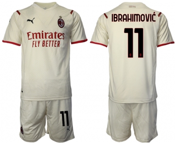 Men 2021-2022 Club AC Milan away cream 11 Soccer Jersey