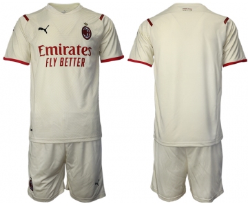 Men 2021-2022 Club AC Milan away cream blank Soccer Jersey