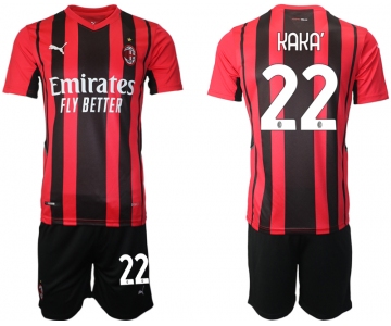 Men 2021-2022 Club AC Milan home red 22 Soccer Jerseys