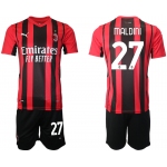 Men 2021-2022 Club AC Milan home red 27 Soccer Jersey