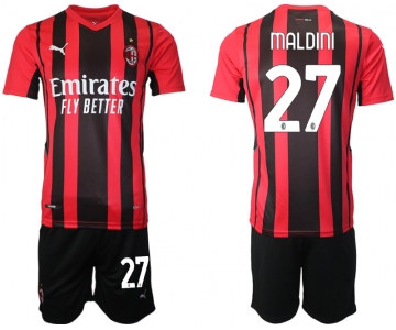 Men 2021-2022 Club AC Milan home red 27 Soccer Jersey