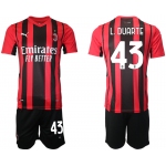 Men 2021-2022 Club AC Milan home red 43 Soccer Jersey