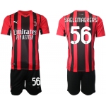 Men 2021-2022 Club AC Milan home red 56 Soccer Jersey