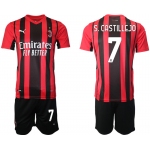 Men 2021-2022 Club AC Milan home red 7 Soccer Jerseys