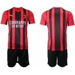 Men 2021-2022 Club AC Milan home red blank Soccer Jersey