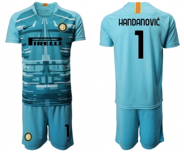 2020-21 Inter Milan 1 HANDANOVIC Blue Goalkeeper Soccer Jersey