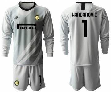 2020-21 Inter Milan gray goalkeeper 1# HANDANOVIC long sleeve soccer jerseys