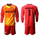 2020-21 Inter Milan red goalkeeper 1# HANDANOVIC long sleeve soccer jerseys
