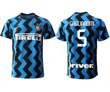 Men 2020-2021 club Inter Milan home aaa versio 5 blue Soccer Jerseys