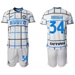 Men 2020-2021 club Inter milan away 34 white Soccer Jerseys