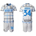 Men 2020-2021 club Inter milan away 34 white Soccer Jerseys