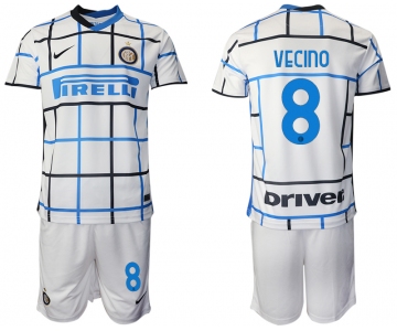 Men 2020-2021 club Inter milan away 8 white Soccer Jerseys