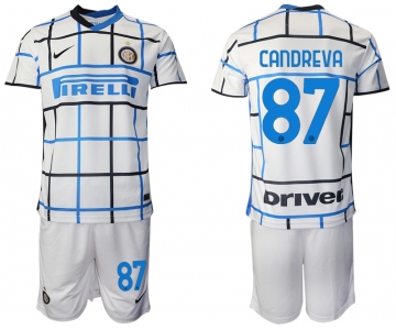 Men 2020-2021 club Inter milan away 87 white Soccer Jerseys