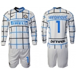 Men 2020-2021 club Inter milan away long sleeve 1 white Soccer Jerseys