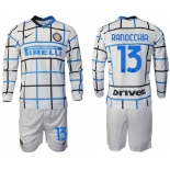 Men 2020-2021 club Inter milan away long sleeve 13 white Soccer Jerseys