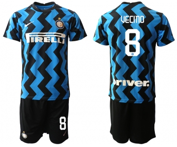 Men 2020-2021 club Inter milan home 8 blue Soccer Jerseys