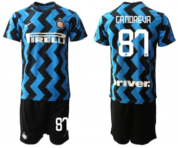 Men 2020-2021 club Inter milan home 87 blue Soccer Jerseys