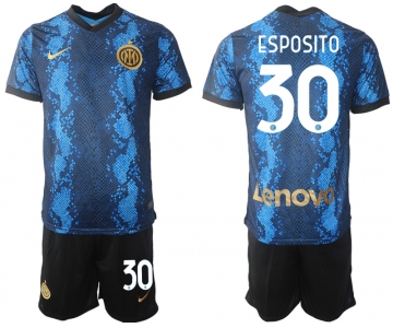 Men 2021-2022 Club Inter Milan home blue 30 Nike Soccer Jersey