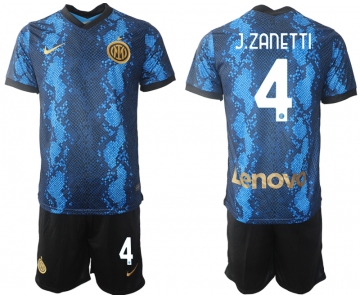 Men 2021-2022 Club Inter Milan home blue 4 Nike Soccer Jersey