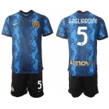 Men 2021-2022 Club Inter Milan home blue 5 Nike Soccer Jersey