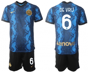 Men 2021-2022 Club Inter Milan home blue 6 Nike Soccer Jersey