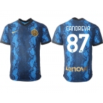 Men 2021-2022 Club Inter Milan home blue aaa versio 87 Nike Soccer Jersey