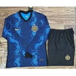 Men 2021-2022 Club Inter Milan home blue blank Nike Soccer long sleeve Jersey