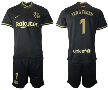 Men 2020-2021 club Barcelona away 1 black Soccer Jerseys