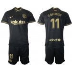 Men 2020-2021 club Barcelona away 11 black Soccer Jerseys