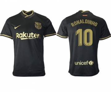Men 2020-2021 club Barcelona away aaa version 10 black Soccer Jerseys