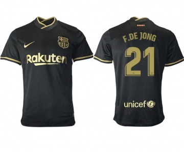 Men 2020-2021 club Barcelona away aaa version 21 black Soccer Jerseys