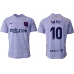 Men 2021-2022 Club Barcelona away aaa version purple 10 Soccer Jerseys