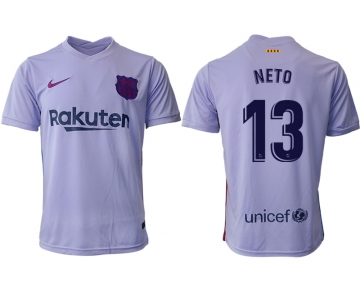 Men 2021-2022 Club Barcelona away aaa version purple 13 Soccer Jersey