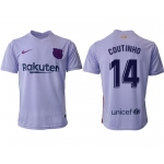 Men 2021-2022 Club Barcelona away aaa version purple 14 Soccer Jersey