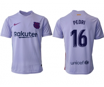 Men 2021-2022 Club Barcelona away aaa version purple 16 Soccer Jersey