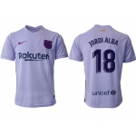 Men 2021-2022 Club Barcelona away aaa version purple 18 Soccer Jersey