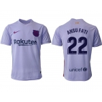 Men 2021-2022 Club Barcelona away aaa version purple 22 Soccer Jersey