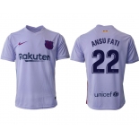 Men 2021-2022 Club Barcelona away aaa version purple 22 Soccer Jersey