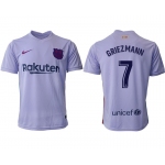 Men 2021-2022 Club Barcelona away aaa version purple 7 Soccer Jerseys