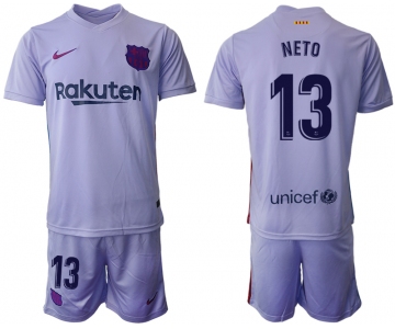 Men 2021-2022 Club Barcelona away purple 13 Soccer Jersey