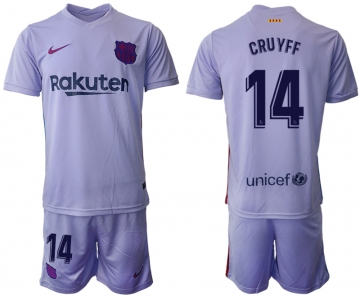 Men 2021-2022 Club Barcelona away purple 14 Soccer Jerseys