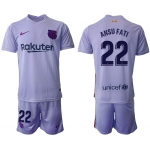 Men 2021-2022 Club Barcelona away purple 22 Soccer Jersey