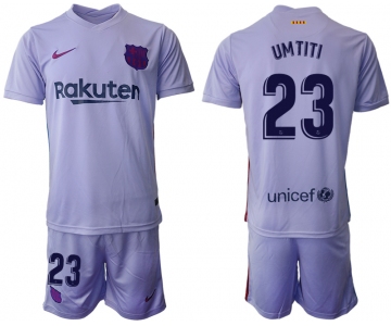 Men 2021-2022 Club Barcelona away purple 23 Soccer Jersey