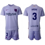 Men 2021-2022 Club Barcelona away purple 3 Soccer Jersey